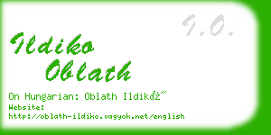 ildiko oblath business card